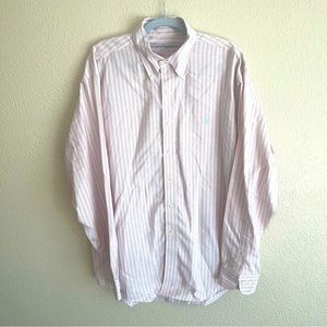 Brooks Brothers The Original Polo Shirt Pink & Blue Stripe Button Down Shirt